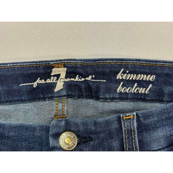 7 For All Mankind Women's Kimmie Bootcut Blue Denim Jeans - Size 29 (29x33) - Picture 4 of 6